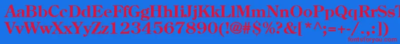 CenturyoldstyleCyrillicBold Font – Red Fonts on Blue Background