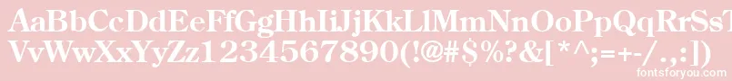 CenturyoldstyleCyrillicBold Font – White Fonts on Pink Background