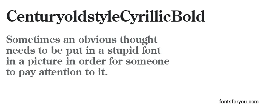 CenturyoldstyleCyrillicBold Font