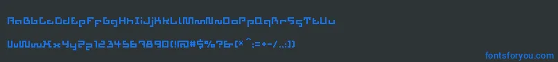 Шрифт Aztech – синие шрифты на чёрном фоне