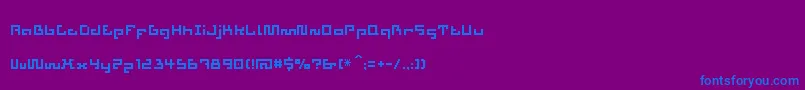 Aztech Font – Blue Fonts on Purple Background