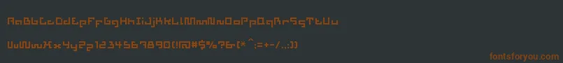 Шрифт Aztech – коричневые шрифты на чёрном фоне