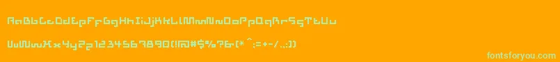 Weitere Informationen zur Aztech-Schriftart Aztech-Schriftart – Grüne Schriften auf orangefarbenem Hintergrund