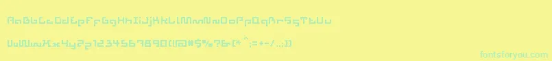 Шрифт Aztech – зелёные шрифты на жёлтом фоне