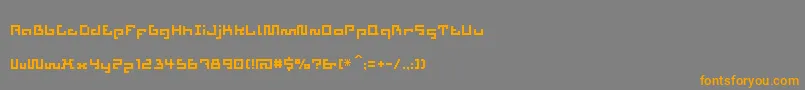 More about Aztech Font Aztech Font – Orange Fonts on Gray Background