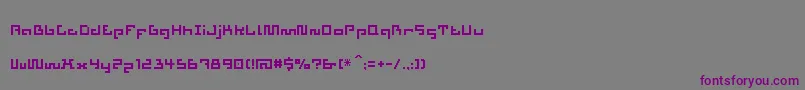 Aztech Font – Purple Fonts on Gray Background