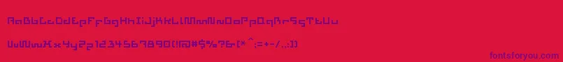 Aztech-fontti – violetit fontit punaisella taustalla