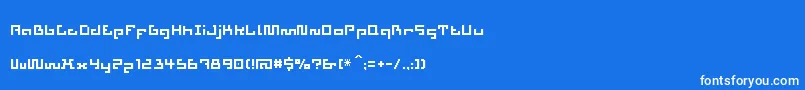 Aztech Font – White Fonts on Blue Background