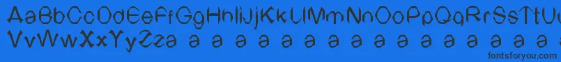 フォントTvArial – 黒い文字の青い背景