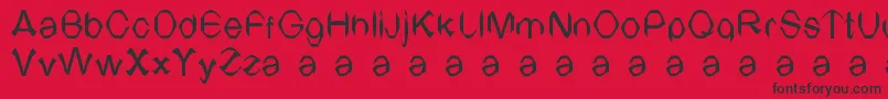 TvArial Font – Black Fonts on Red Background
