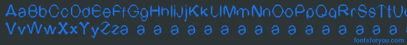 Шрифт TvArial – синие шрифты на чёрном фоне