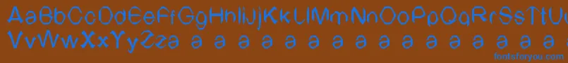 TvArial Font – Blue Fonts on Brown Background