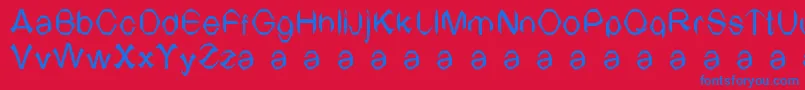 TvArial Font – Blue Fonts on Red Background