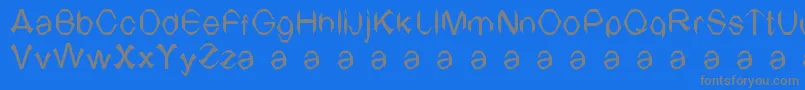 フォントTvArial – 青い背景に灰色の文字