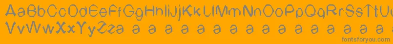 フォントTvArial – オレンジの背景に灰色の文字