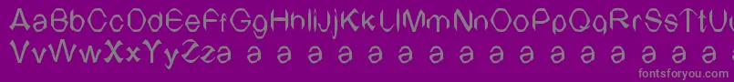 フォントTvArial – 紫の背景に灰色の文字