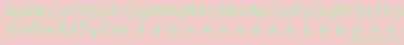 TvArial Font – Green Fonts on Pink Background