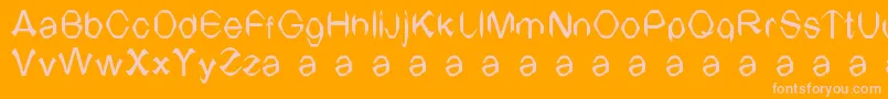 フォントTvArial – オレンジの背景にピンクのフォント