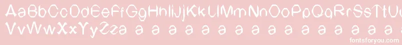 TvArial-Schriftart – Weiße Schriften auf rosa Hintergrund