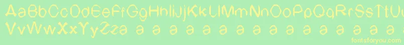 TvArial Font – Yellow Fonts on Green Background