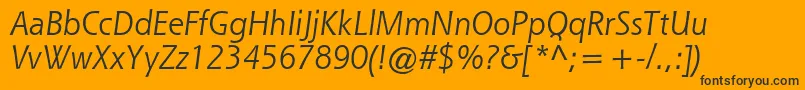 QueSsiItalic Font – Black Fonts on Orange Background