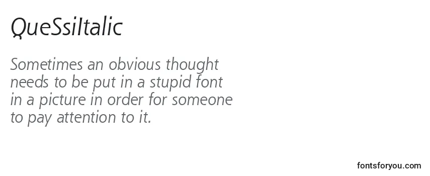 Review of the QueSsiItalic Font