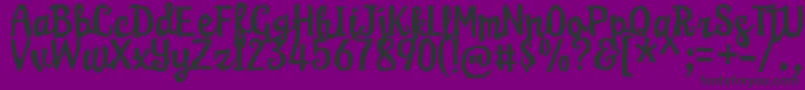 KarameliaDemo Font – Black Fonts on Purple Background