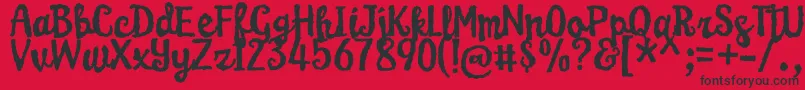 More about KarameliaDemo Font KarameliaDemo Font – Black Fonts on Red Background