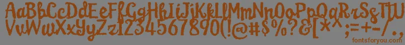 KarameliaDemo Font – Brown Fonts on Gray Background