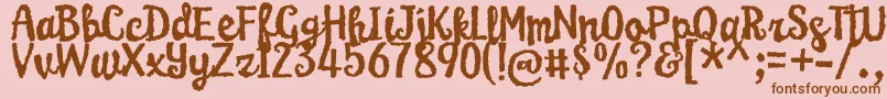 KarameliaDemo Font – Brown Fonts on Pink Background