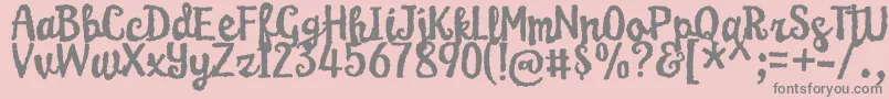 KarameliaDemo Font – Gray Fonts on Pink Background