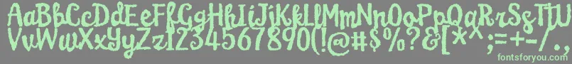 KarameliaDemo Font – Green Fonts on Gray Background