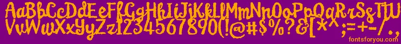 KarameliaDemo Font – Orange Fonts on Purple Background