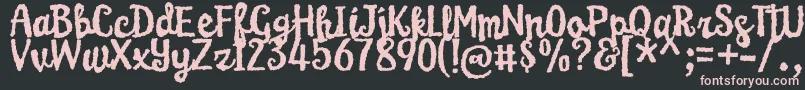 KarameliaDemo Font – Pink Fonts on Black Background