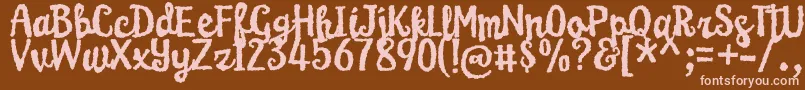 KarameliaDemo Font – Pink Fonts on Brown Background