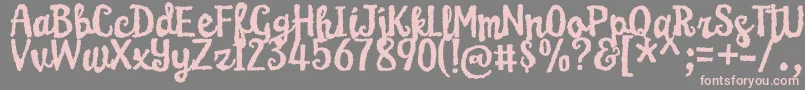 KarameliaDemo Font – Pink Fonts on Gray Background