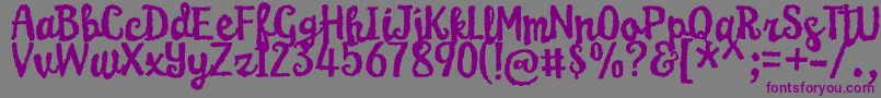 KarameliaDemo Font – Purple Fonts on Gray Background