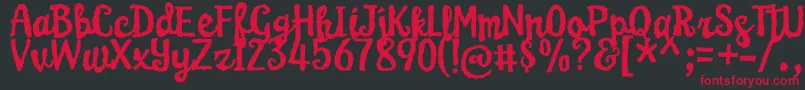 KarameliaDemo Font – Red Fonts on Black Background