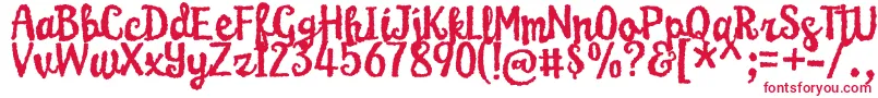KarameliaDemo Font – Red Fonts on White Background