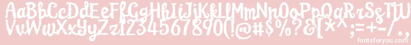 KarameliaDemo Font – White Fonts on Pink Background