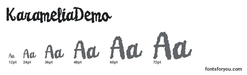 KarameliaDemo Font Sizes