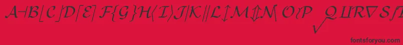CmMathsymbolRegular Font – Black Fonts on Red Background