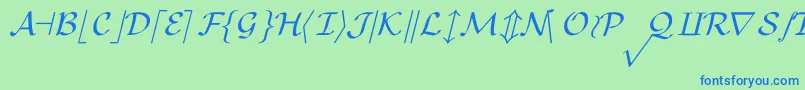 CmMathsymbolRegular Font – Blue Fonts on Green Background