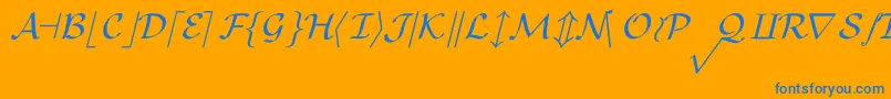 CmMathsymbolRegular Font – Blue Fonts on Orange Background
