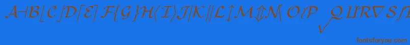 CmMathsymbolRegular Font – Brown Fonts on Blue Background