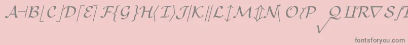 フォントCmMathsymbolRegular – ピンクの背景に灰色の文字