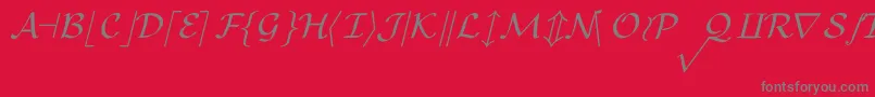 CmMathsymbolRegular Font – Gray Fonts on Red Background
