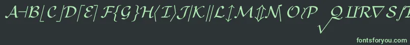 フォントCmMathsymbolRegular – 黒い背景に緑の文字