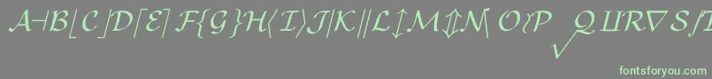 CmMathsymbolRegular-Schriftart – Grüne Schriften auf grauem Hintergrund