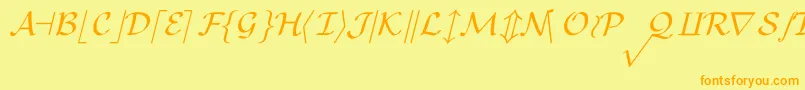 CmMathsymbolRegular Font – Orange Fonts on Yellow Background